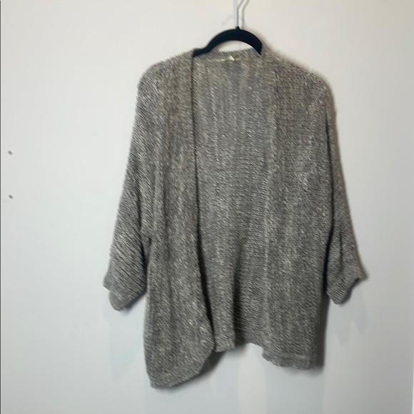 Eileen Fisher Gray Cardigan Sweater Oversized Knit - Picture 5 of 5